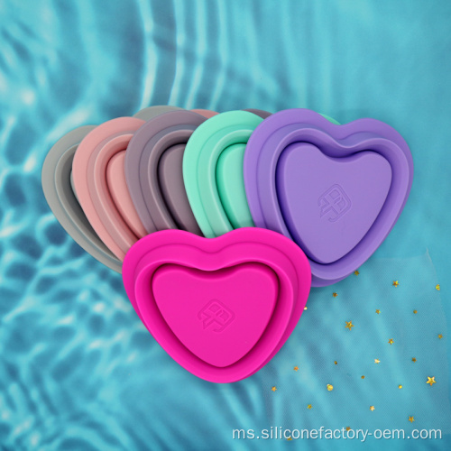 Alat Pembersih Kosmetik Mini yang Boleh Dilipat Mini Silicone